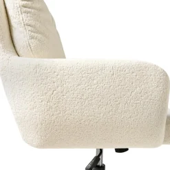ALPINE - Bureaustoel - Gebroken wit - Bouclé