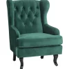 ALTA - Chesterfield fauteuil - Groen - Fluweel