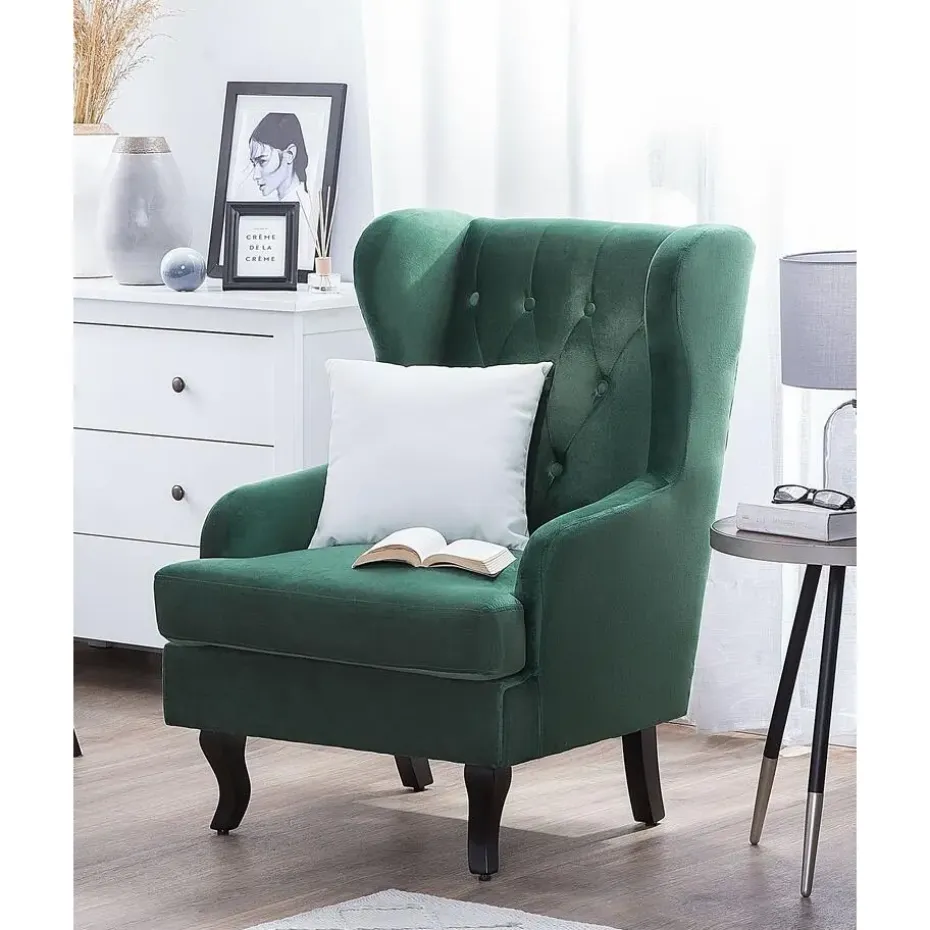 ALTA - Chesterfield fauteuil - Groen - Fluweel