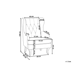 ALTA - Chesterfield fauteuil - Groen - Fluweel
