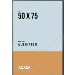 Aluminium Fotokader, Fotolijst met Formaat 50 cm x 75 cm, Plexiglas, Zwarte Rand