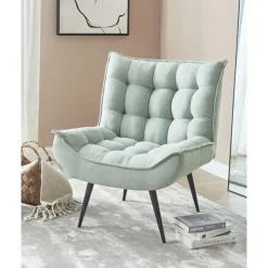 ALVESTA - Fauteuil - Mintgroen - Stof