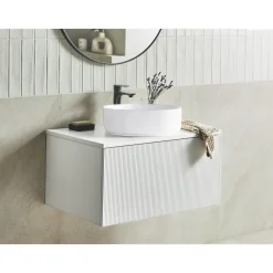 ALZIRA - Badkamermeubel - Wit - 80 x 52 cm - Hout