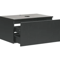 ALZIRA - Badkamermeubel - Zwart - 80 x 52 cm - Hout