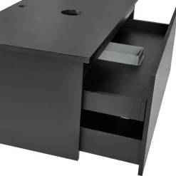 ALZIRA - Badkamermeubel - Zwart - 80 x 52 cm - Hout