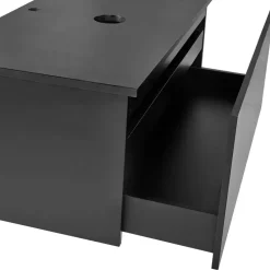 ALZIRA - Badkamermeubel - Zwart - 80 x 52 cm - Hout