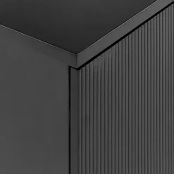 ALZIRA - Badkamermeubel - Zwart - 80 x 52 cm - Hout