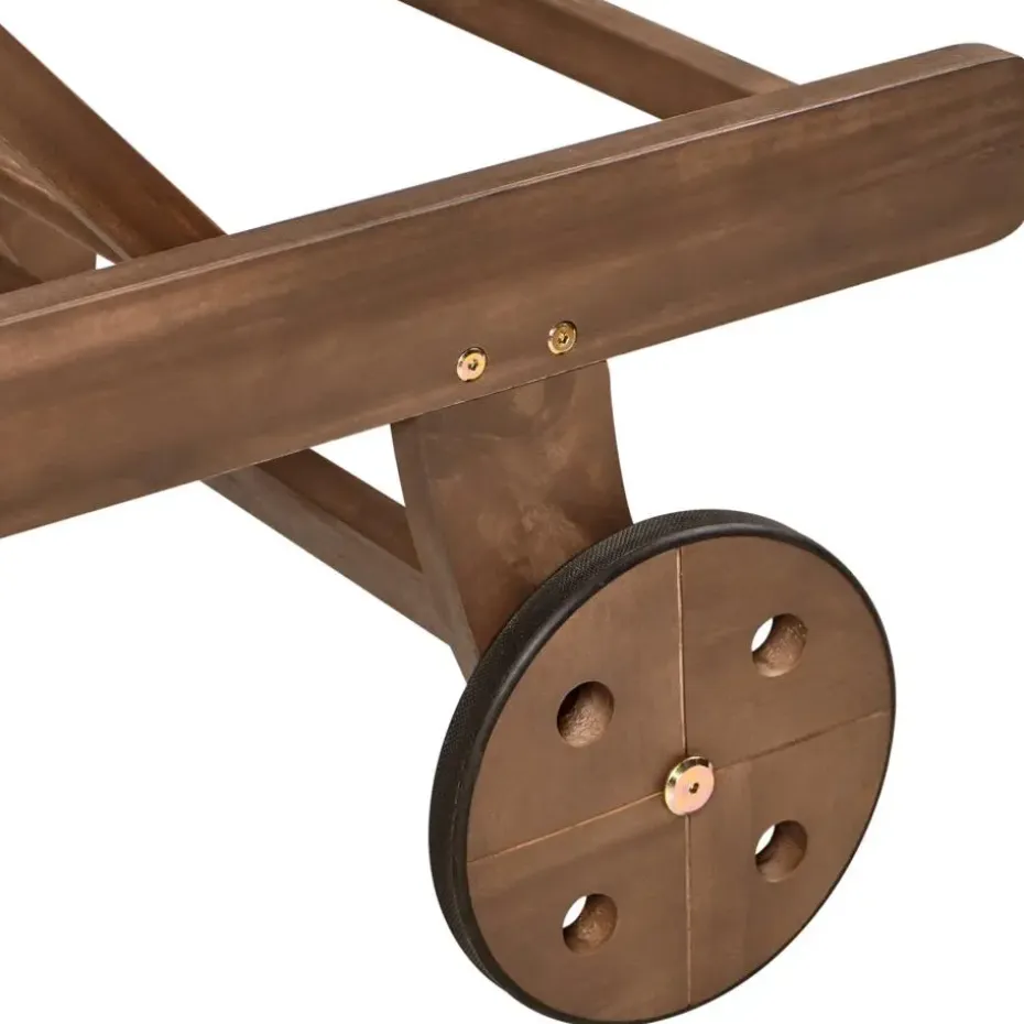 AMANTEA - Ligstoel - Donkerbruin - Acaciahout