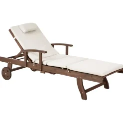 AMANTEA PREMIUM II - Tuinligstoel - Lichtbeige - Acaciahout