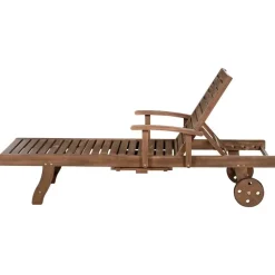 AMANTEA PREMIUM II - Tuinligstoel - Lichtbeige - Acaciahout