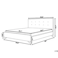AMBASSADOR - Tweepersoonsbed - Zwart - 140 x 200 cm - Chenille
