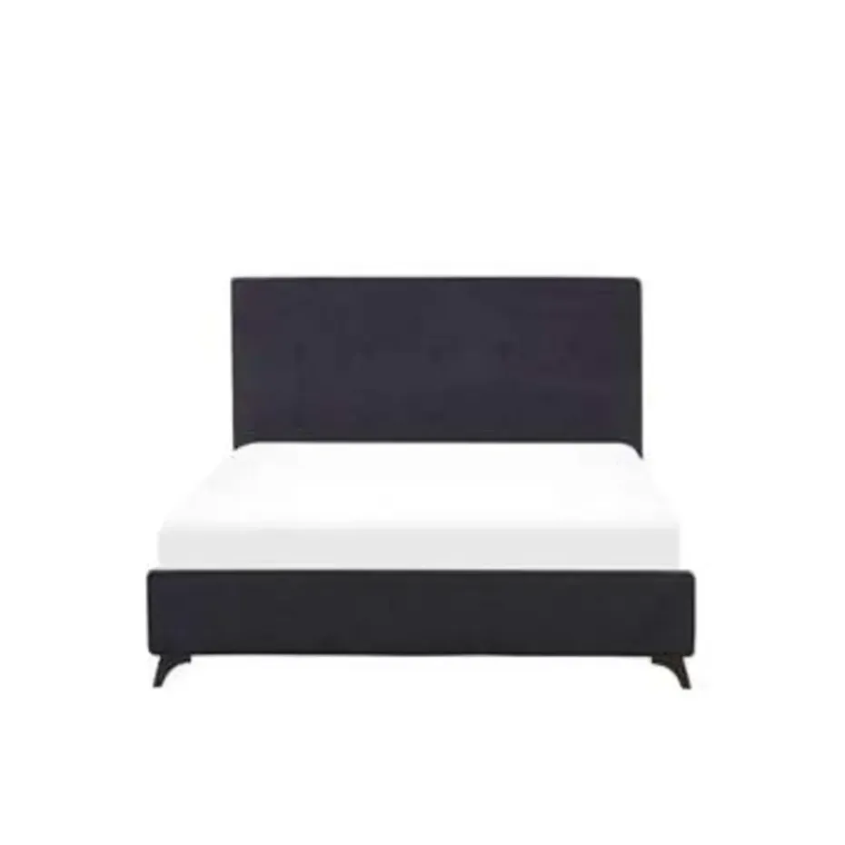 AMBASSADOR - Tweepersoonsbed - Zwart - 140 x 200 cm - Chenille