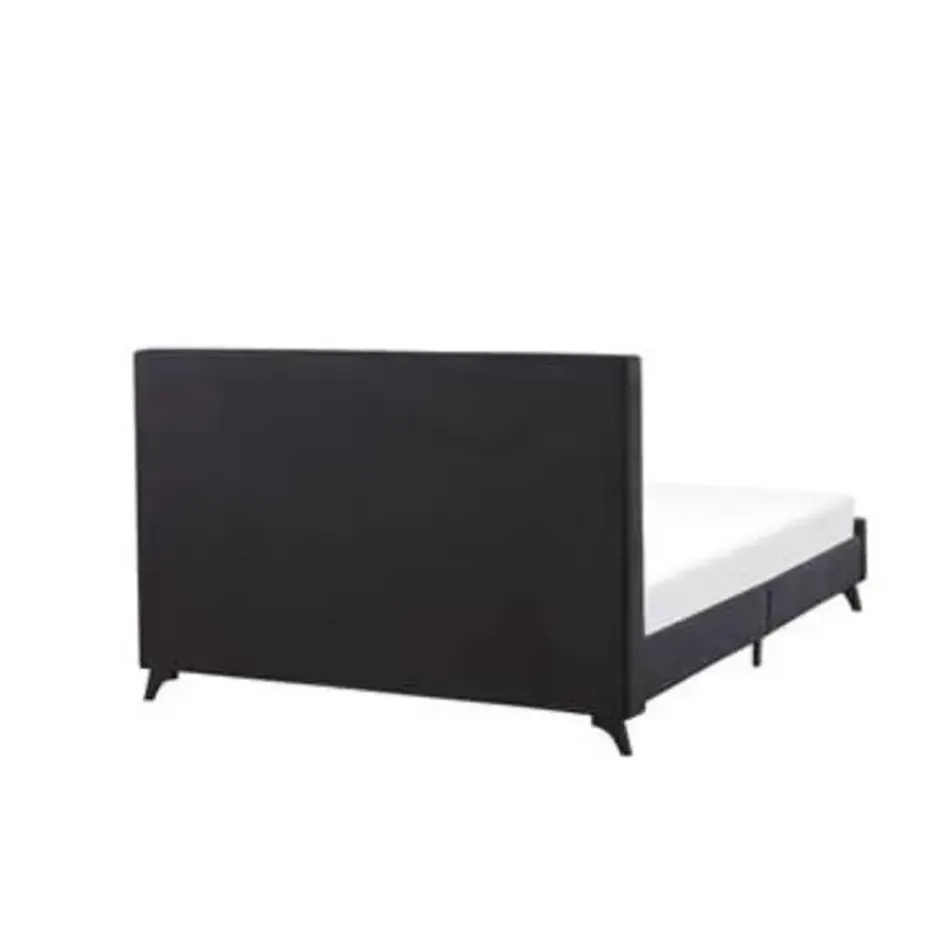 AMBASSADOR - Tweepersoonsbed - Zwart - 140 x 200 cm - Chenille