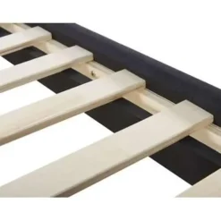 AMBASSADOR - Tweepersoonsbed - Zwart - 140 x 200 cm - Chenille