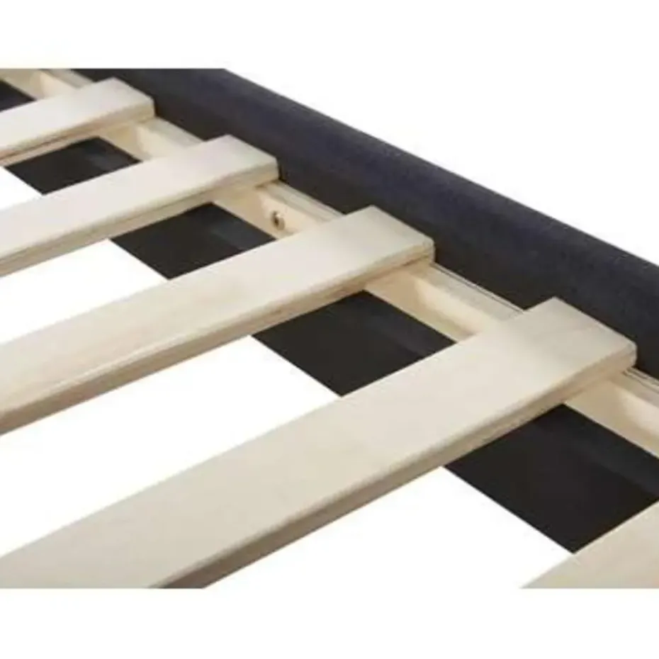 AMBASSADOR - Tweepersoonsbed - Zwart - 140 x 200 cm - Chenille