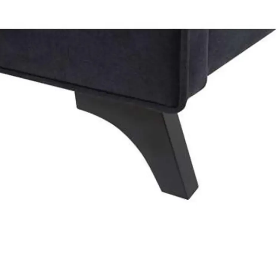 AMBASSADOR - Tweepersoonsbed - Zwart - 140 x 200 cm - Chenille