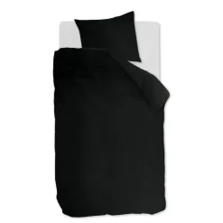 Ambiante Cotton Uni dekbedovertrek - 140x200/220 - Zwart
