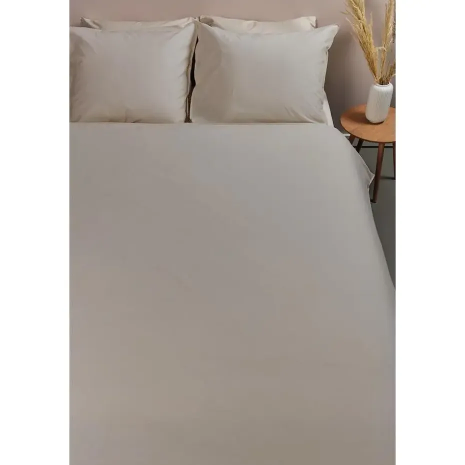 Ambiante Cotton Uni dekbedovertrek - 200x200/220 - Taupe