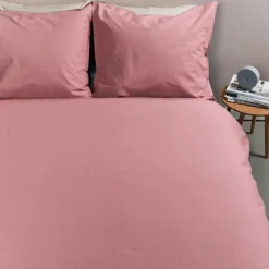 Ambiante Cotton Uni dekbedovertrek - 240x200/220 - Roze