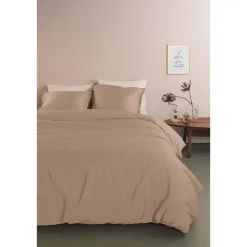Ambiante Satin Uni dekbedovertrek - 200x200/220 - Taupe