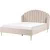 AMBILLOU - Bed - Lichtbeige - 160 x 200 cm - Polyester