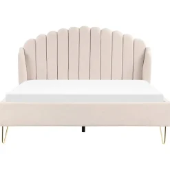AMBILLOU - Bed - Lichtbeige - 160 x 200 cm - Polyester