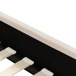 AMBILLOU - Bed - Lichtbeige - 160 x 200 cm - Polyester