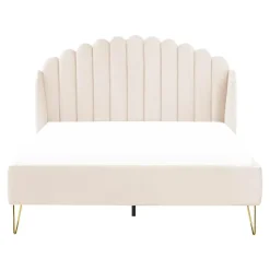 AMBILLOU - Tweepersoonsbed - Goud - 140 x 200 cm - Fluweel