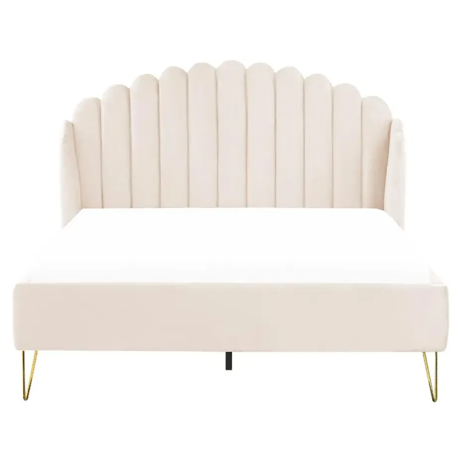 AMBILLOU - Tweepersoonsbed - Goud - 140 x 200 cm - Fluweel