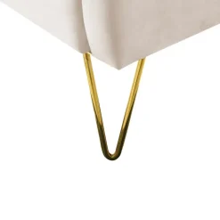 AMBILLOU - Tweepersoonsbed - Goud - 140 x 200 cm - Fluweel