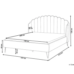 AMBILLOU - Tweepersoonsbed - Roze - 140 x 200 cm - Fluweel