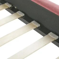 AMBILLOU - Tweepersoonsbed - Roze - 140 x 200 cm - Fluweel