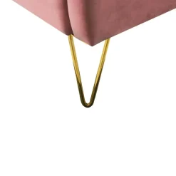 AMBILLOU - Tweepersoonsbed - Roze - 140 x 200 cm - Fluweel