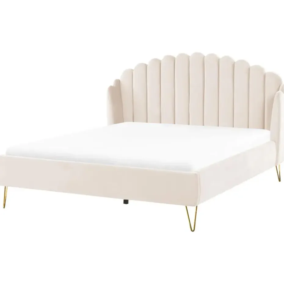 AMBILLOU - Tweepersoonsbed - Goud - 180 x 200 cm - Fluweel