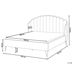 AMBILLOU - Tweepersoonsbed - Goud - 180 x 200 cm - Fluweel