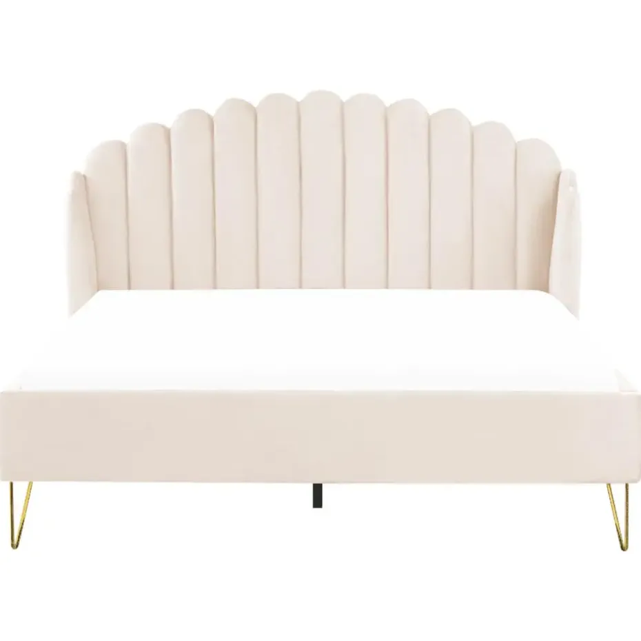 AMBILLOU - Tweepersoonsbed - Goud - 180 x 200 cm - Fluweel