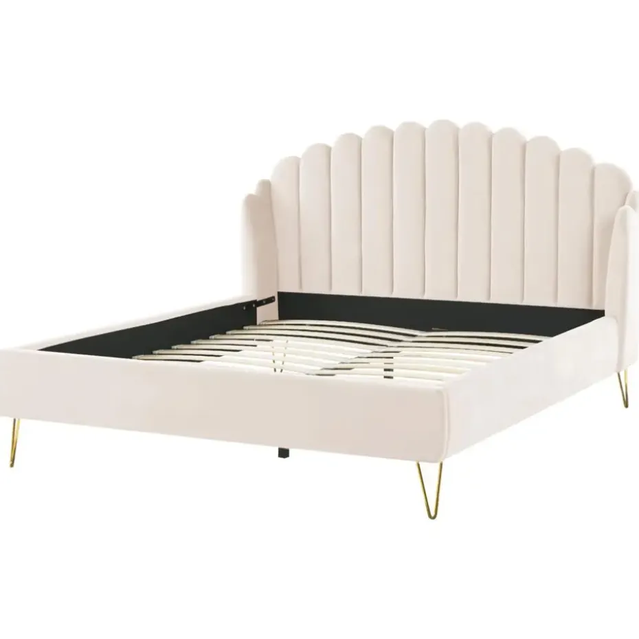 AMBILLOU - Tweepersoonsbed - Goud - 180 x 200 cm - Fluweel