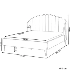 AMBILLOU - Tweepersoonsbed - Groen - 120 x 200 cm - Fluweel
