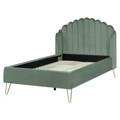 AMBILLOU - Tweepersoonsbed - Groen - 120 x 200 cm - Fluweel