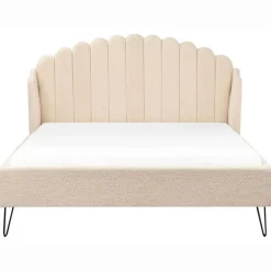 AMBILLOU - Tweepersoonsbed - Beige - 140 x 200 cm - Bouclé