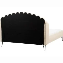 AMBILLOU - Tweepersoonsbed - Beige - 140 x 200 cm - Bouclé