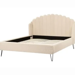 AMBILLOU - Tweepersoonsbed - Beige - 140 x 200 cm - Bouclé