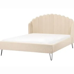 AMBILLOU - Tweepersoonsbed - Beige - 140 x 200 cm - Bouclé