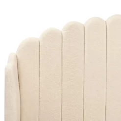 AMBILLOU - Tweepersoonsbed - Beige - 140 x 200 cm - Bouclé