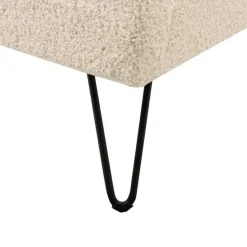 AMBILLOU - Tweepersoonsbed - Beige - 140 x 200 cm - Bouclé