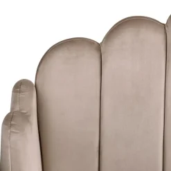 AMBILLOU - Tweepersoonsbed - Taupe - 180 x 200 cm - Fluweel