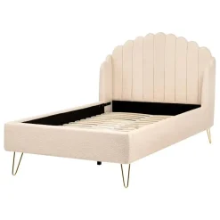 AMBILLOU - Tweepersoonsbed - Beige - 120 x 200 cm - Bouclé