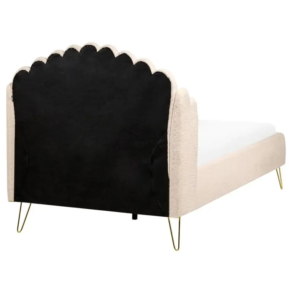 AMBILLOU - Tweepersoonsbed - Beige - 120 x 200 cm - Bouclé