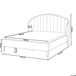 AMBILLOU - Tweepersoonsbed - Taupe - 160 x 200 cm - Fluweel