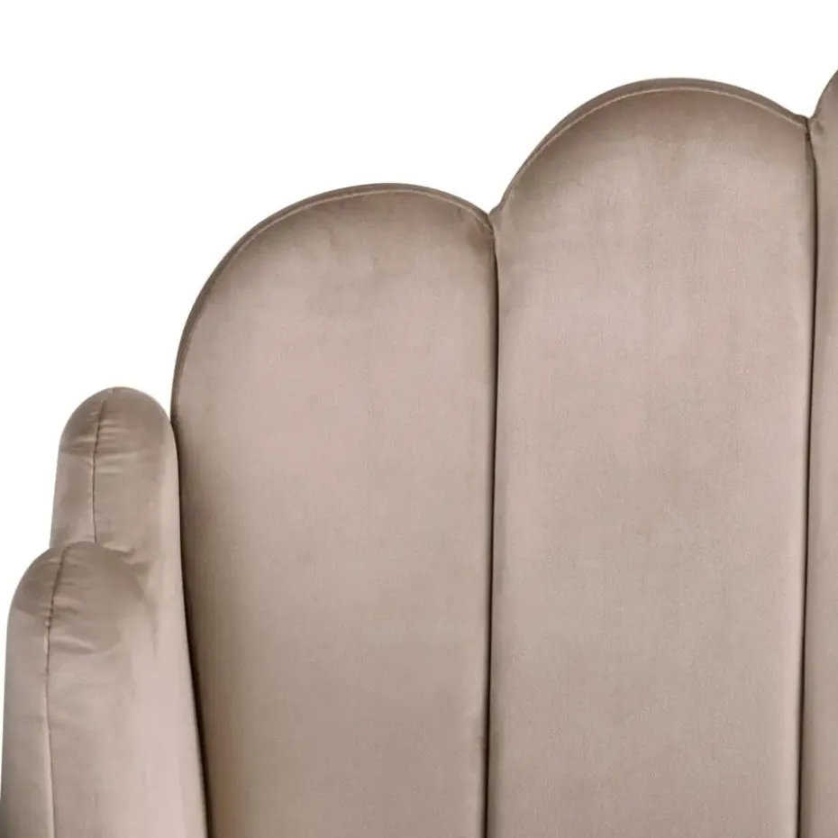 AMBILLOU - Tweepersoonsbed - Taupe - 160 x 200 cm - Fluweel